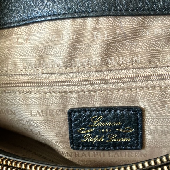 RALPH LAUREN GENUINE LEATHER SHOULDER BAG - Picture 7 of 17